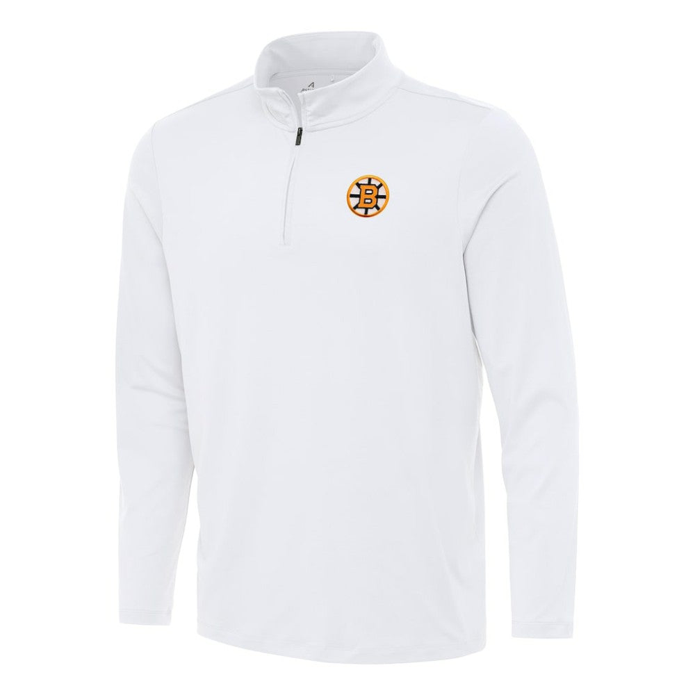 Boston Bruins Antigua Reprocess Quarter-Zip Pullover - White | NHL on sale