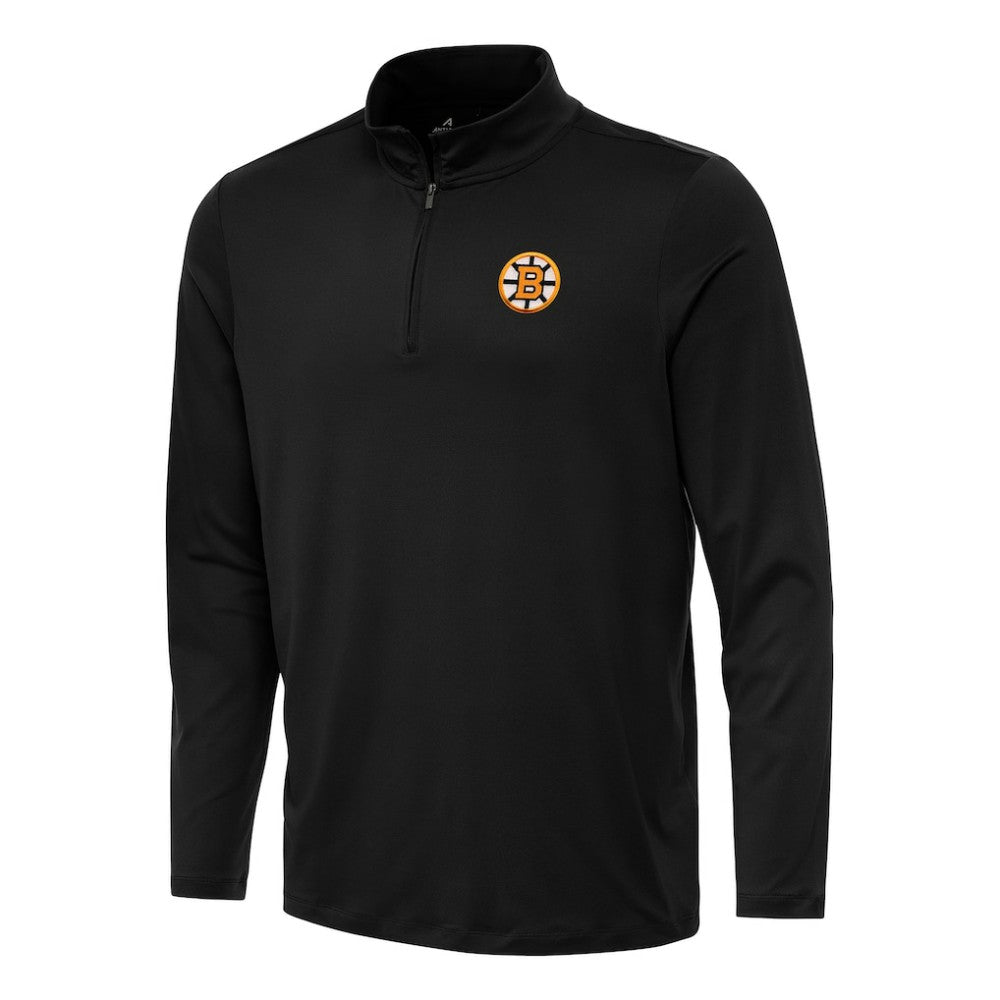 Boston Bruins Antigua Reprocess Quarter-Zip Pullover - Black | NHL on sale
