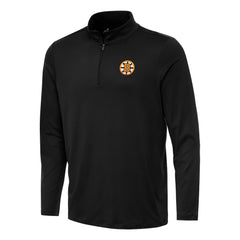 Boston Bruins Antigua Reprocess Quarter-Zip Pullover - Black | NHL on sale