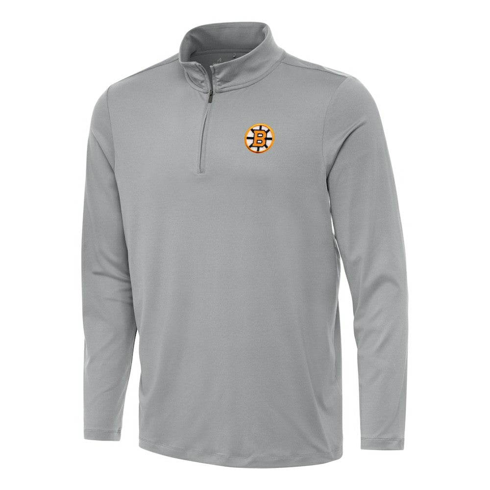 Boston Bruins Antigua Reprocess Quarter-Zip Pullover - Gray | NHL on sale