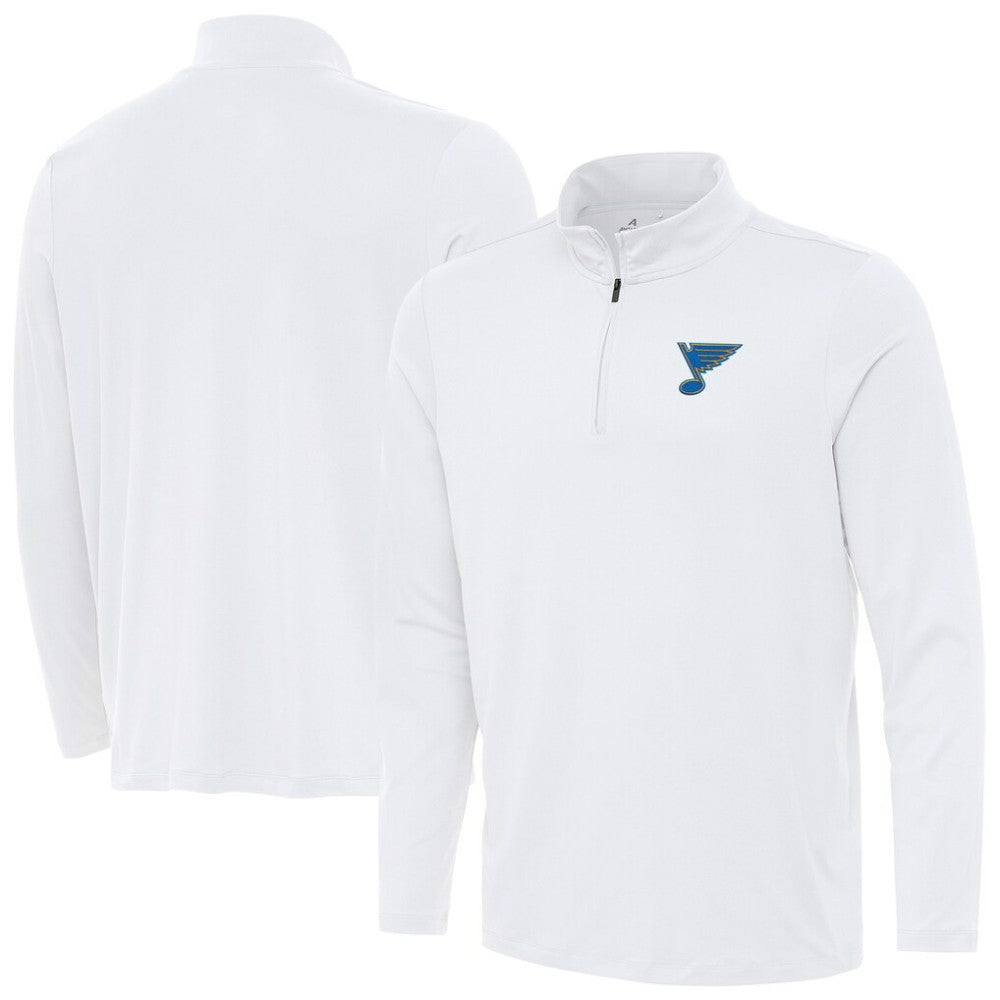 St. Louis Blues Antigua Reprocess Quarter-Zip Pullover - White | NHL near me