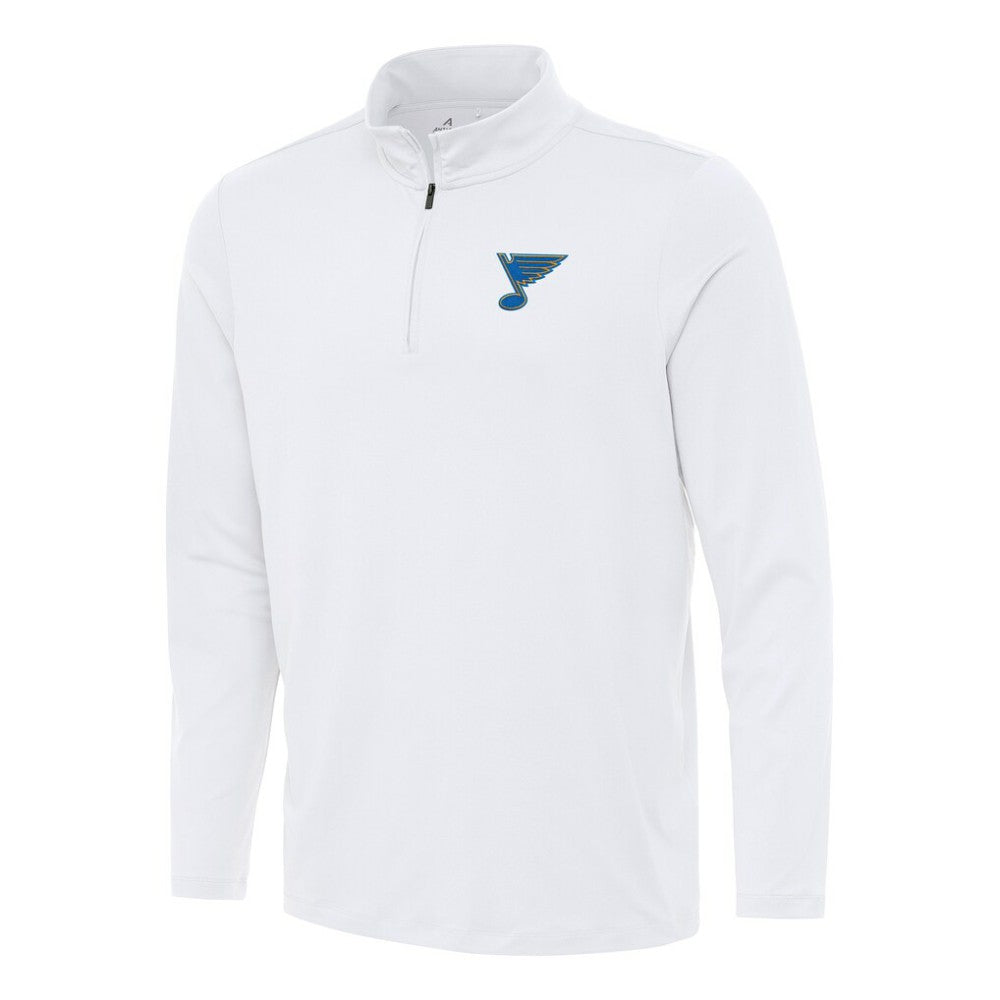 St. Louis Blues Antigua Reprocess Quarter-Zip Pullover - White | NHL near me