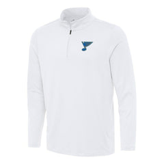 St. Louis Blues Antigua Reprocess Quarter-Zip Pullover - White | NHL near me