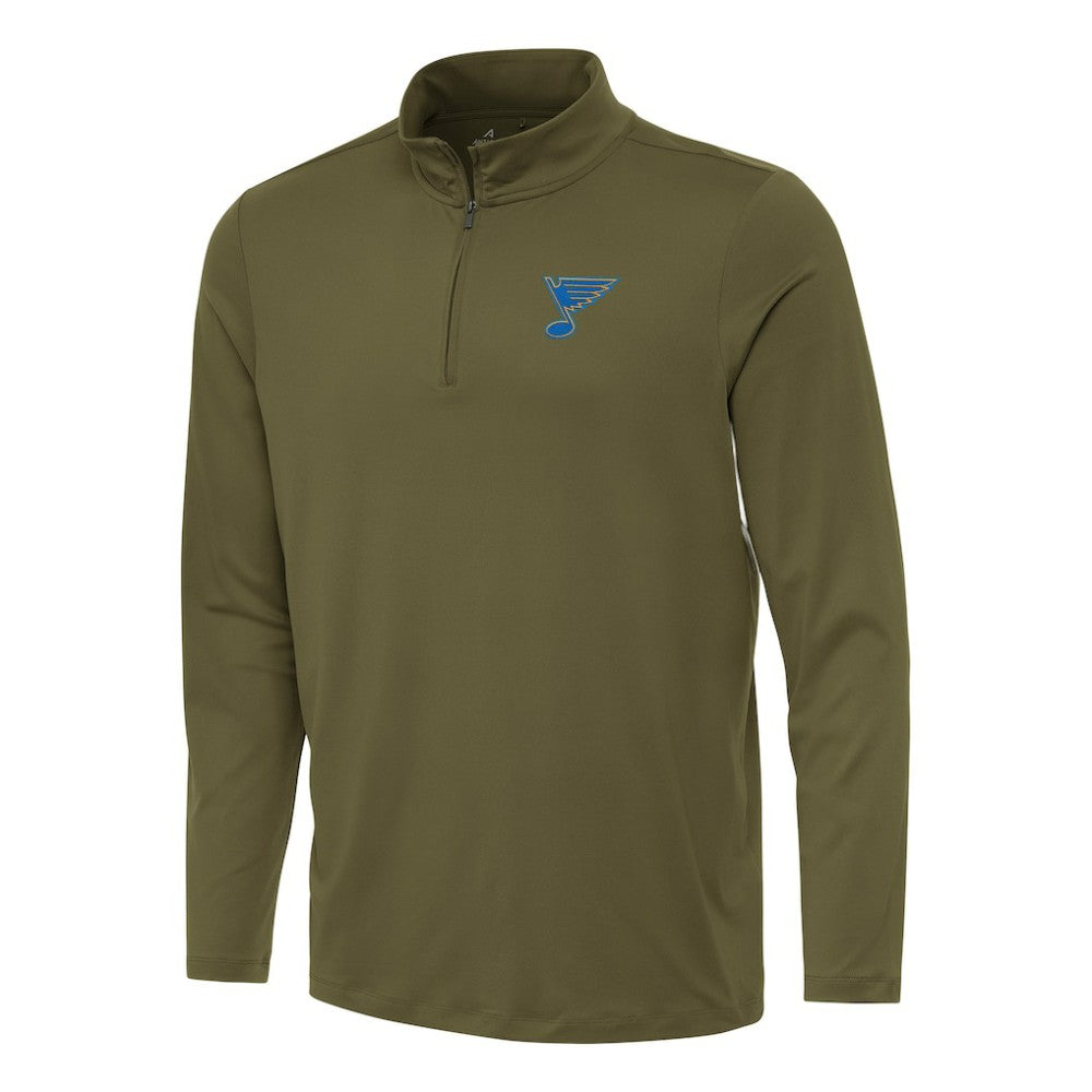 St. Louis Blues Antigua Reprocess Quarter-Zip Pullover - Olive | NHL discount