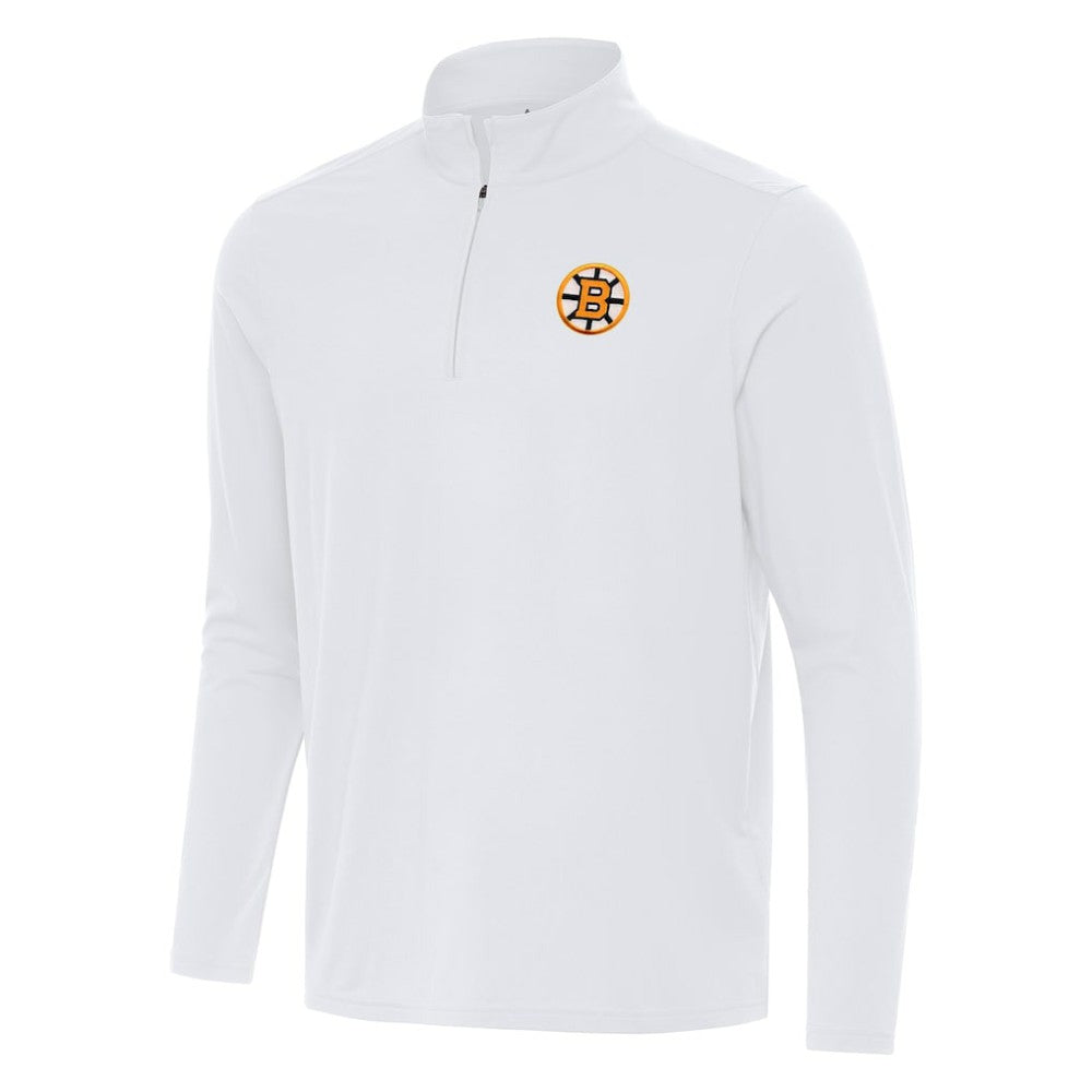 Boston Bruins Antigua Intent Quarter-Zip Top - White | NHL sale