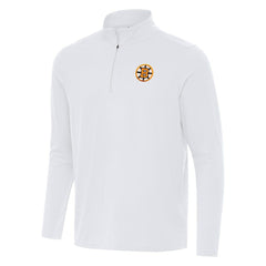 Boston Bruins Antigua Intent Quarter-Zip Top - White | NHL sale