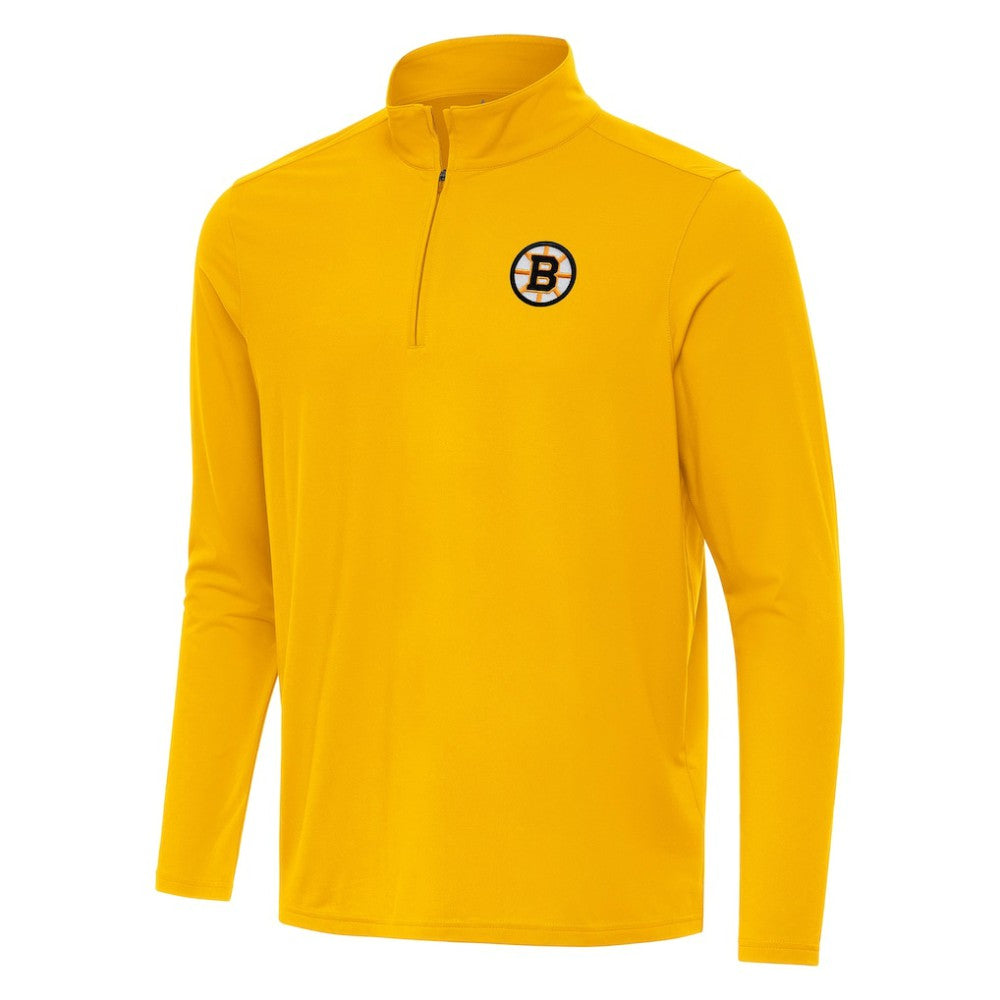 Boston Bruins Antigua Intent Quarter-Zip Top - Gold | NHL on sale