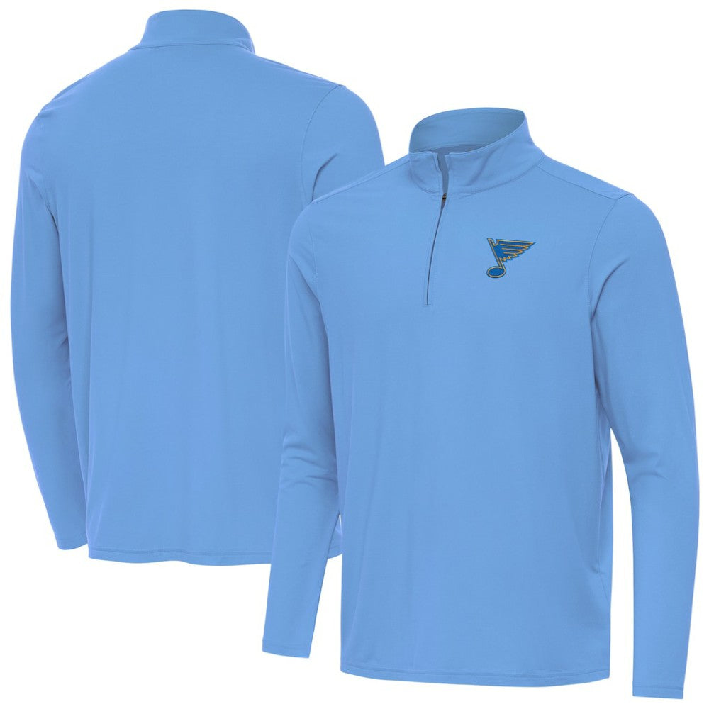 St. Louis Blues Antigua Intent Quarter-Zip Top - Blue | NHL Clearance