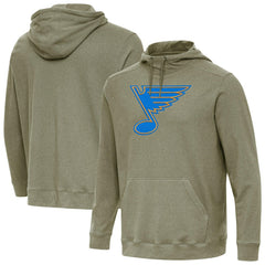St. Louis Blues Antigua Cloud Pullover Hoodie - Olive | NHL online