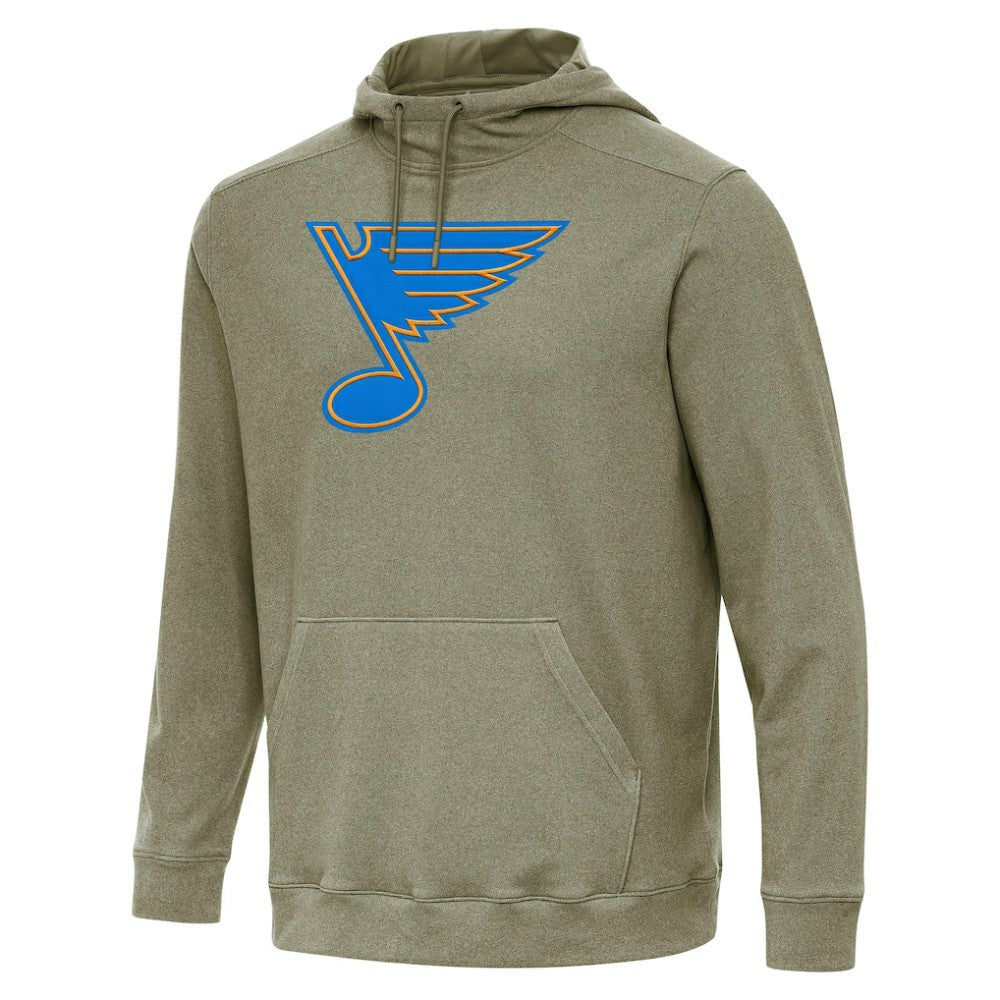 St. Louis Blues Antigua Cloud Pullover Hoodie - Olive | NHL online