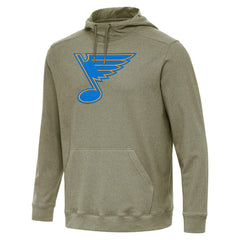 St. Louis Blues Antigua Cloud Pullover Hoodie - Olive | NHL online
