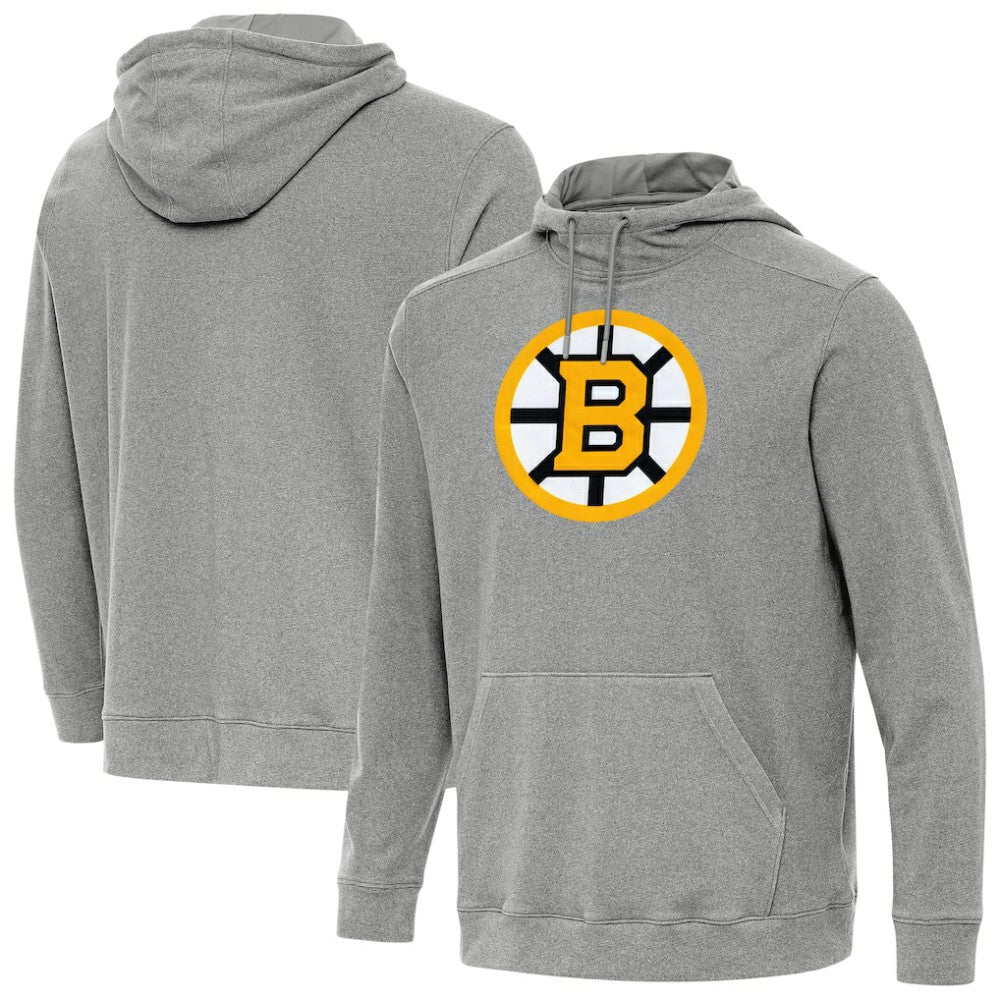 Boston Bruins Antigua Cloud Pullover Hoodie - Heather Black | NHL near me