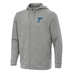 St. Louis Blues Antigua Effortless Full-Zip Hoodie - Heather Black | NHL near me