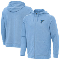 St. Louis Blues Antigua Effortless Full-Zip Hoodie - Heather Blue | NHL near me