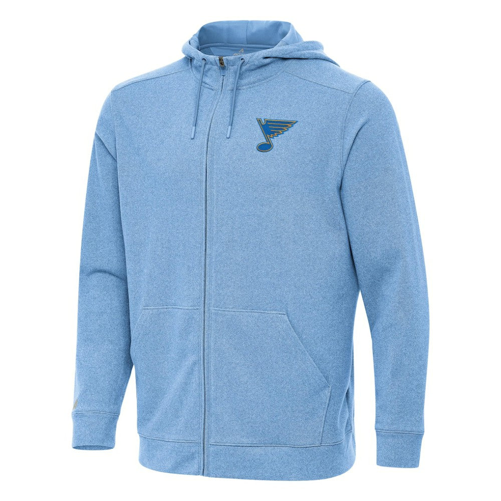 St. Louis Blues Antigua Effortless Full-Zip Hoodie - Heather Blue | NHL near me