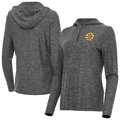 Boston Bruins Antigua Women's Daybreak Quarter-Zip Hoodie - Heather Black | NHL discount
