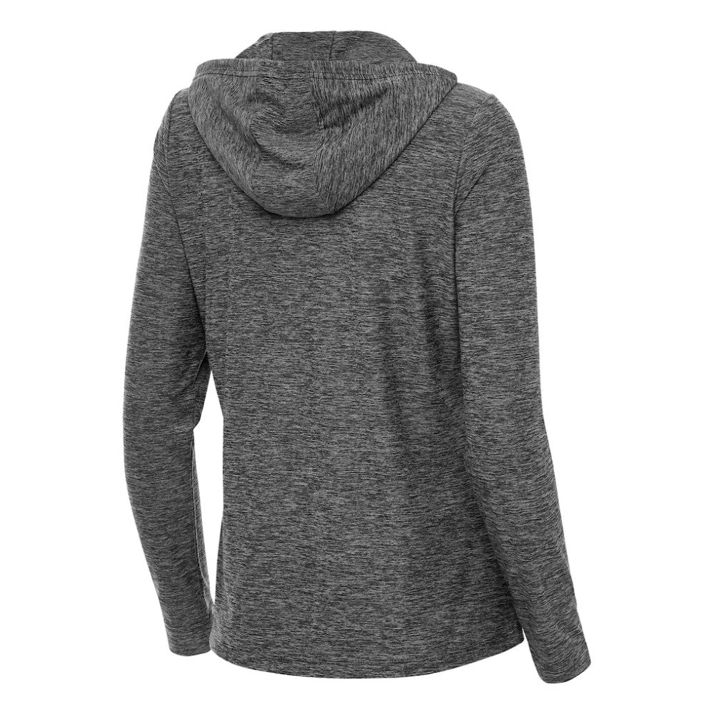 St. Louis Blues Antigua Women's Daybreak Quarter-Zip Hoodie - Heather Black | NHL Clearance