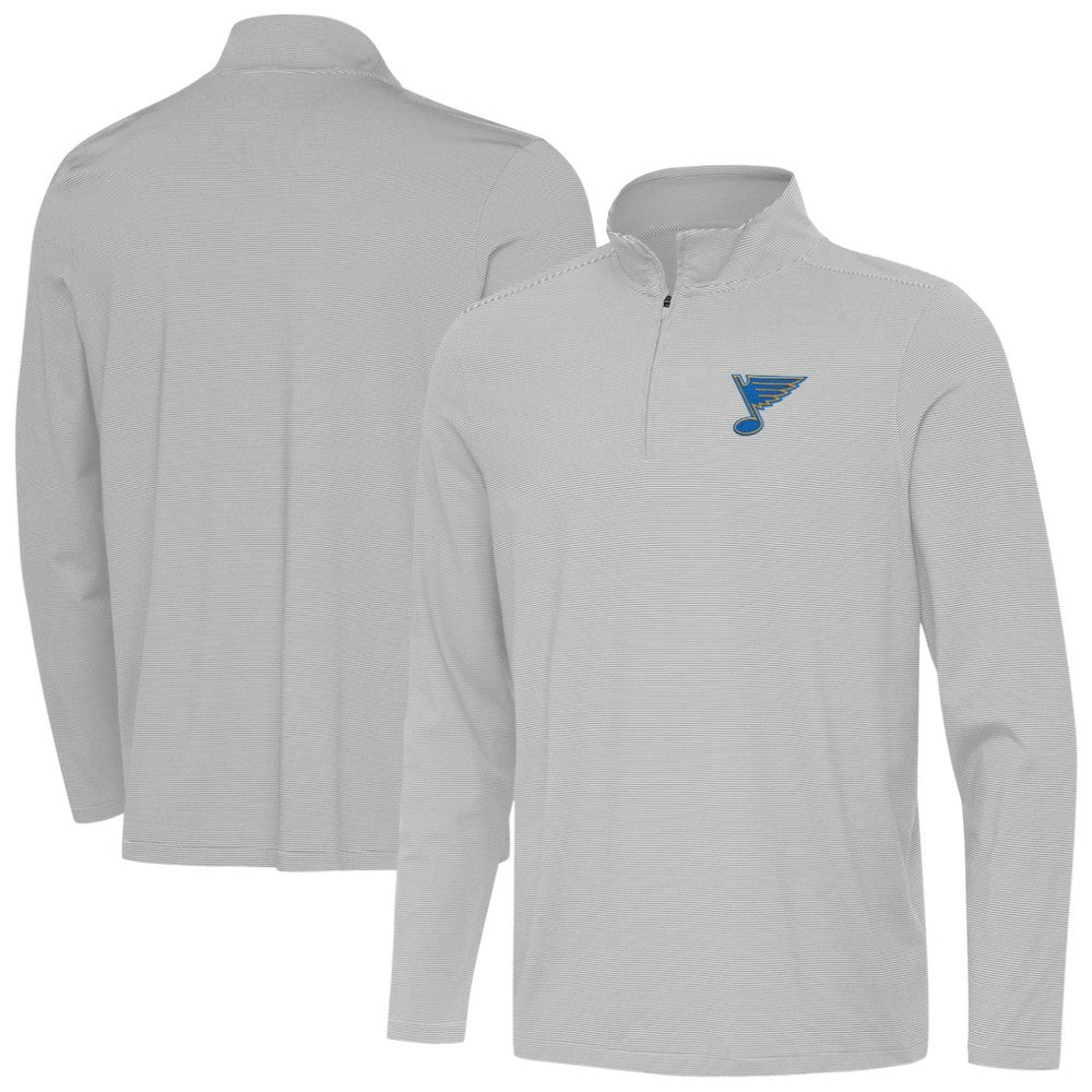 St. Louis Blues Antigua Twine Quarter-Zip Pullover - Gray | NHL online