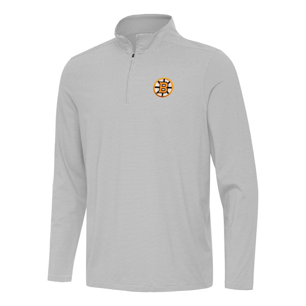 Boston Bruins Antigua Twine Quarter-Zip Pullover - Gray | NHL online