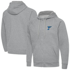 St. Louis Blues Antigua Victory Full-Zip Hoodie - Heather Gray | NHL sale