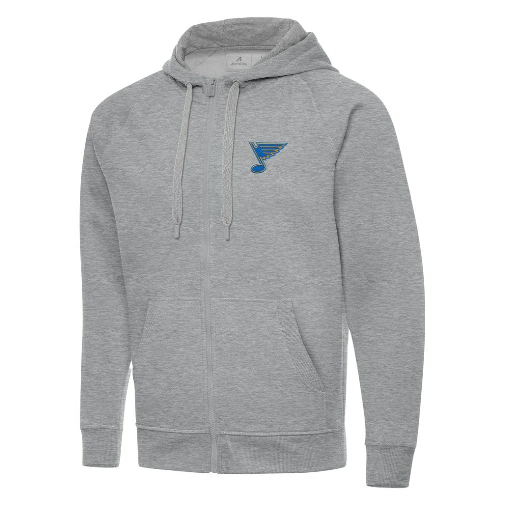 St. Louis Blues Antigua Victory Full-Zip Hoodie - Heather Gray | NHL sale