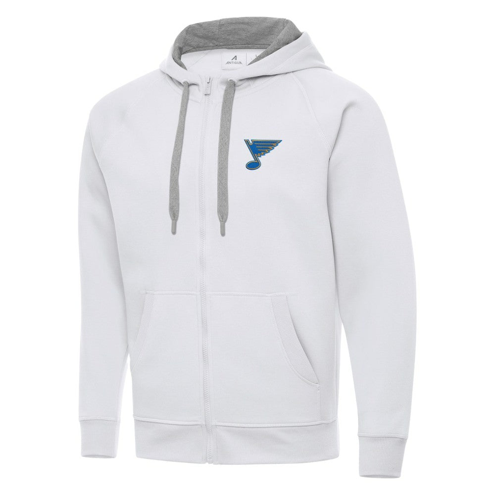 St. Louis Blues Antigua Victory Full-Zip Hoodie - White | NHL on sale