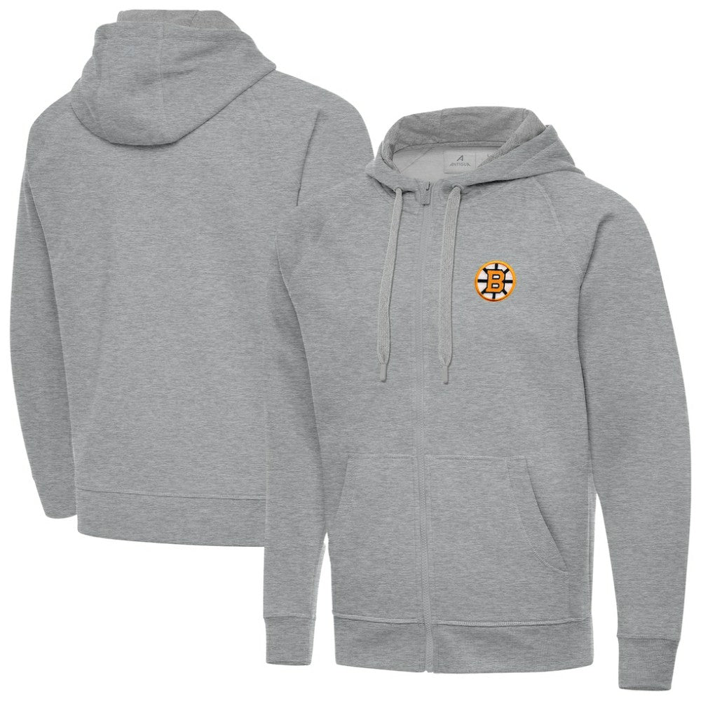 Boston Bruins Antigua Victory Full-Zip Hoodie - Heather Gray | NHL online