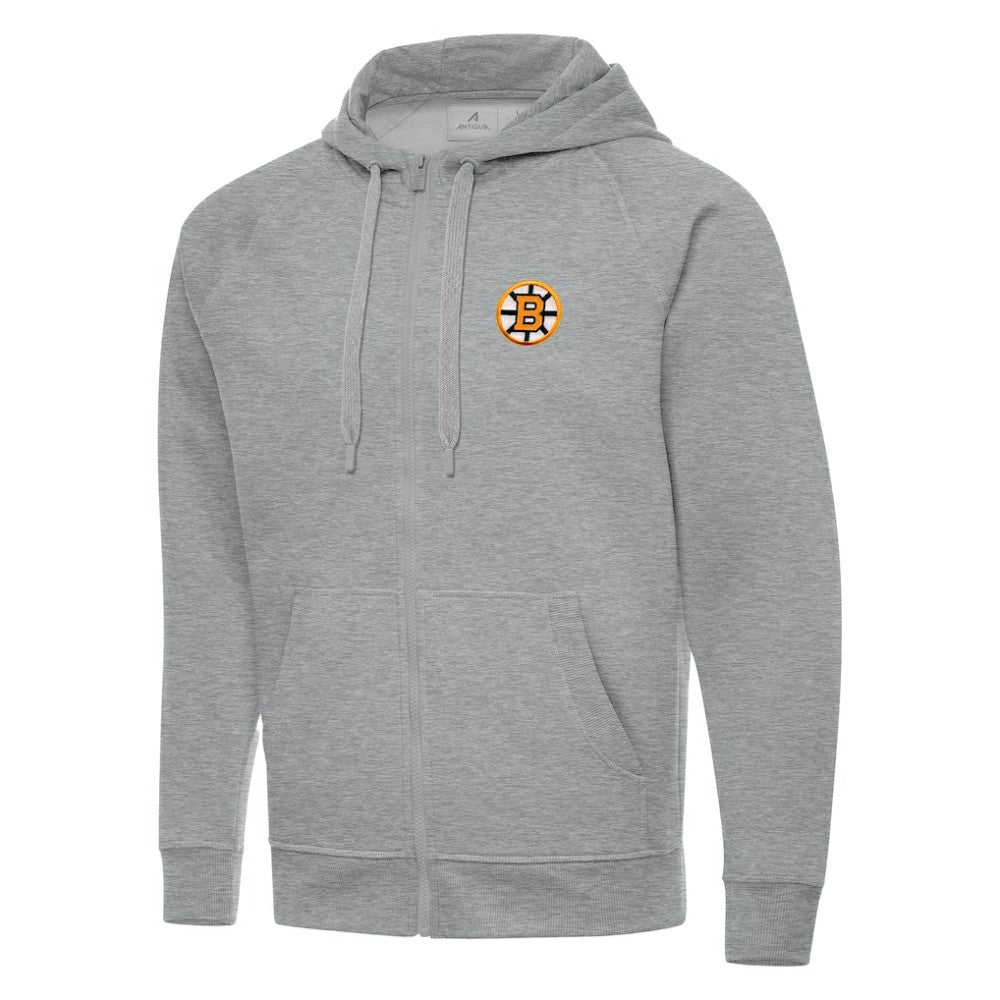 Boston Bruins Antigua Victory Full-Zip Hoodie - Heather Gray | NHL online