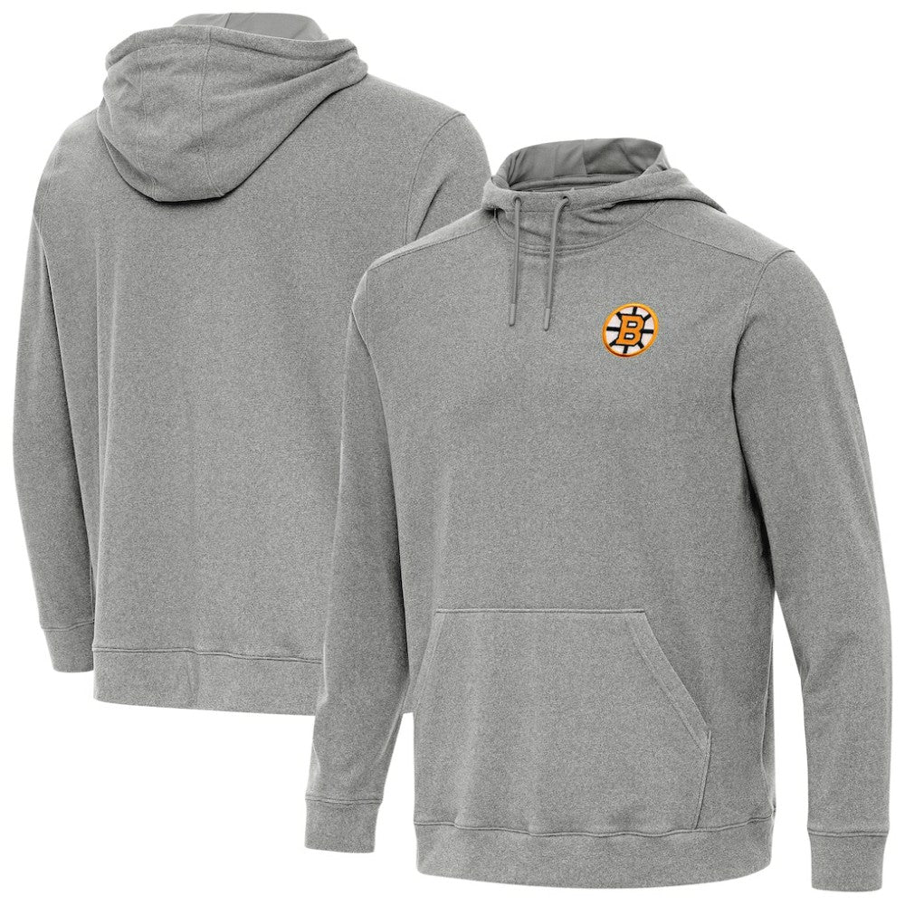 Boston Bruins Antigua Cloud Pullover Hoodie - Heather Black | NHL near me
