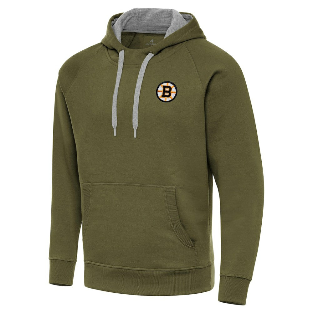 Boston Bruins Antigua Victory Pullover Hoodie - Olive | NHL online