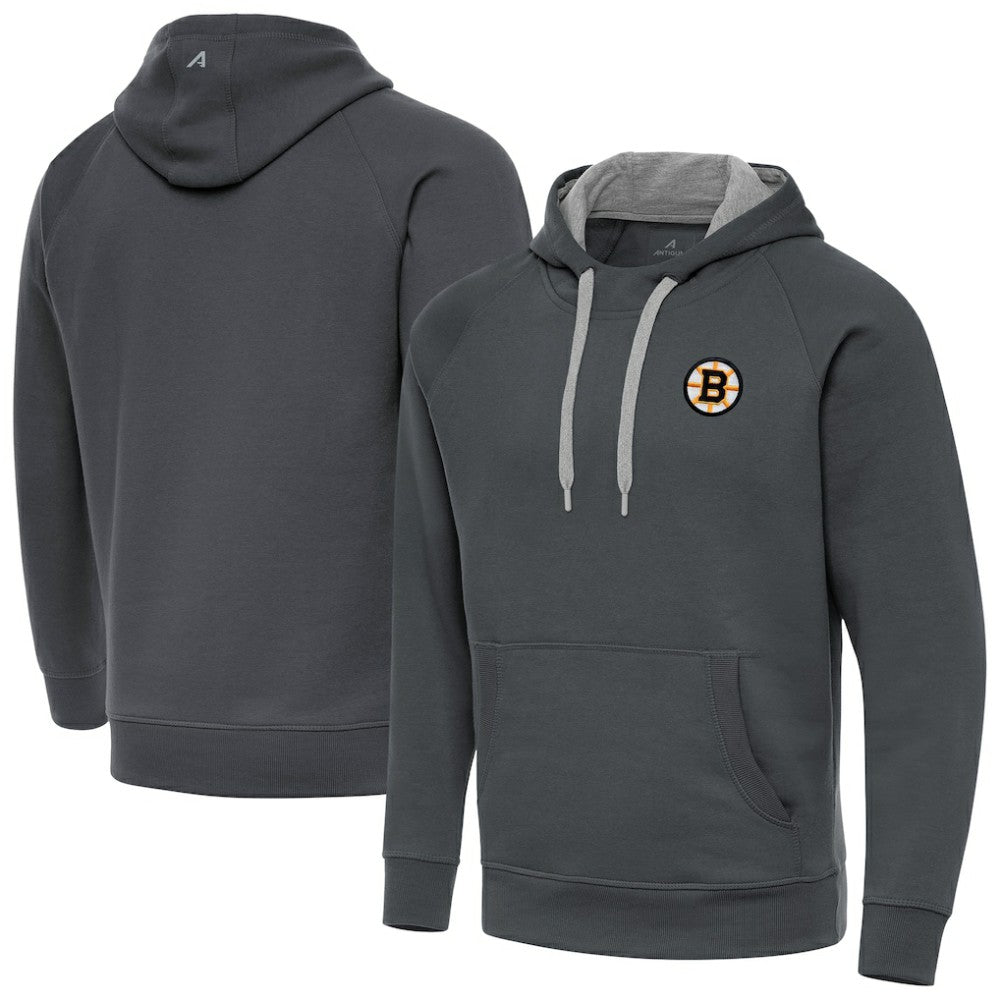 Boston Bruins Antigua Victory Pullover Hoodie - Charcoal | NHL online