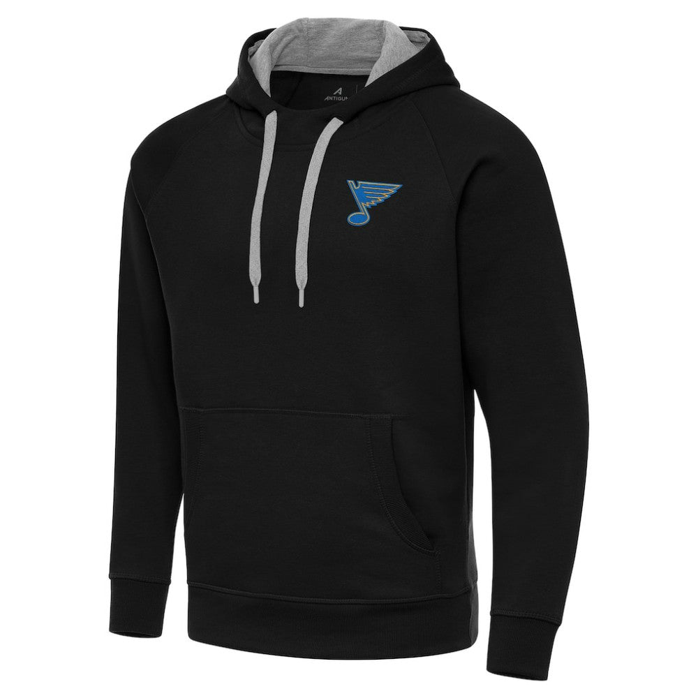 St. Louis Blues Antigua Victory Pullover Hoodie - Black | NHL Lifestyle