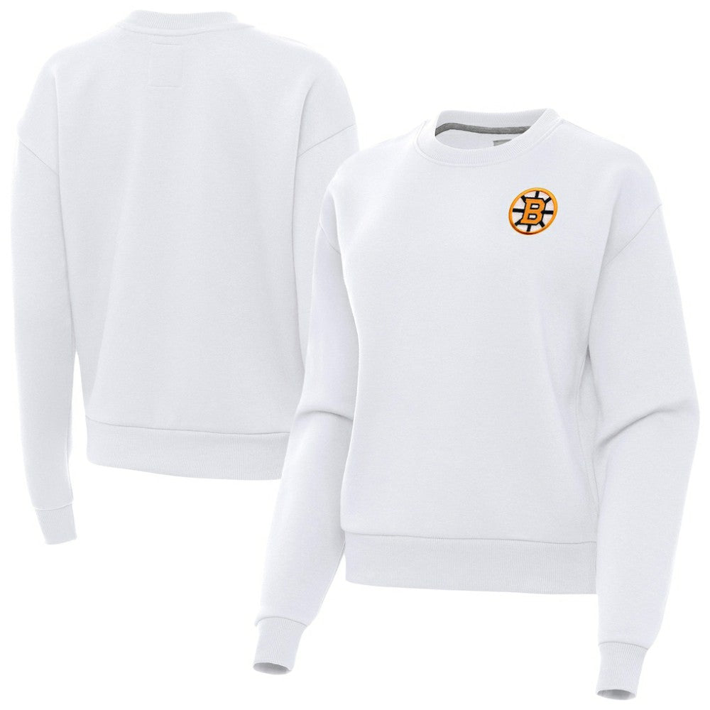 Boston Bruins Antigua Women's Victory Pullover Sweatshirt - White | NHL near me