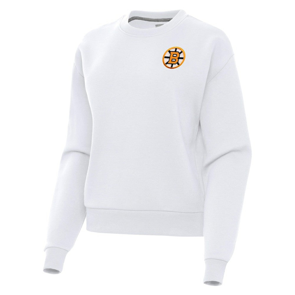 Boston Bruins Antigua Women's Victory Pullover Sweatshirt - White | NHL near me