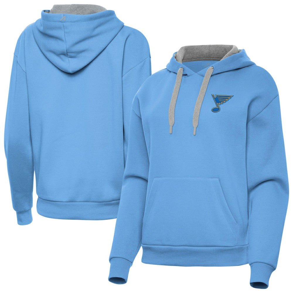 St. Louis Blues Antigua Women's Victory Pullover Hoodie - Blue | NHL near me