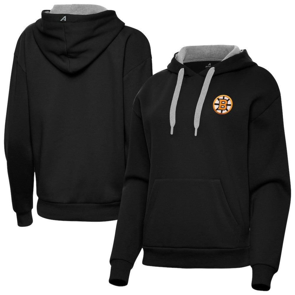 Boston Bruins Antigua Women's Victory Pullover Hoodie - Black | NHL on sale