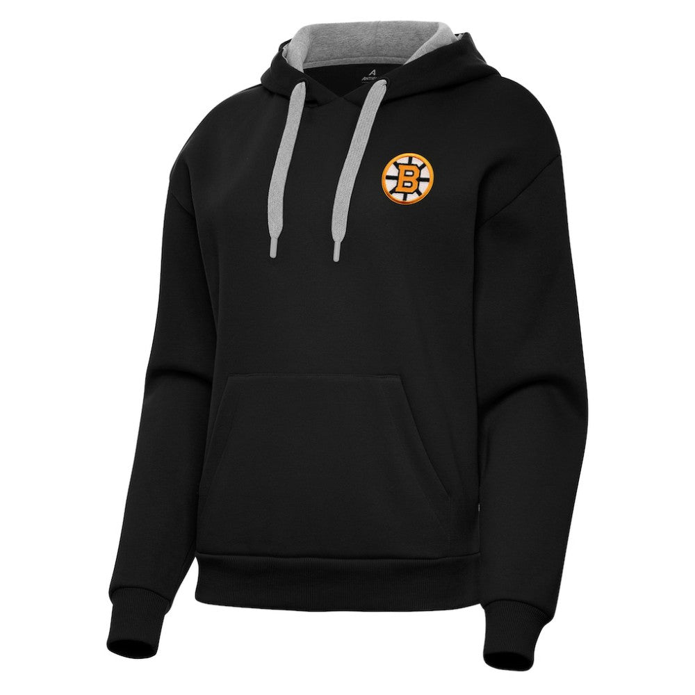 Boston Bruins Antigua Women's Victory Pullover Hoodie - Black | NHL on sale