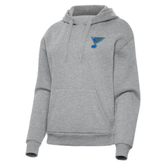 St. Louis Blues Antigua Women's Victory Pullover Hoodie - Heather Gray | NHL discount