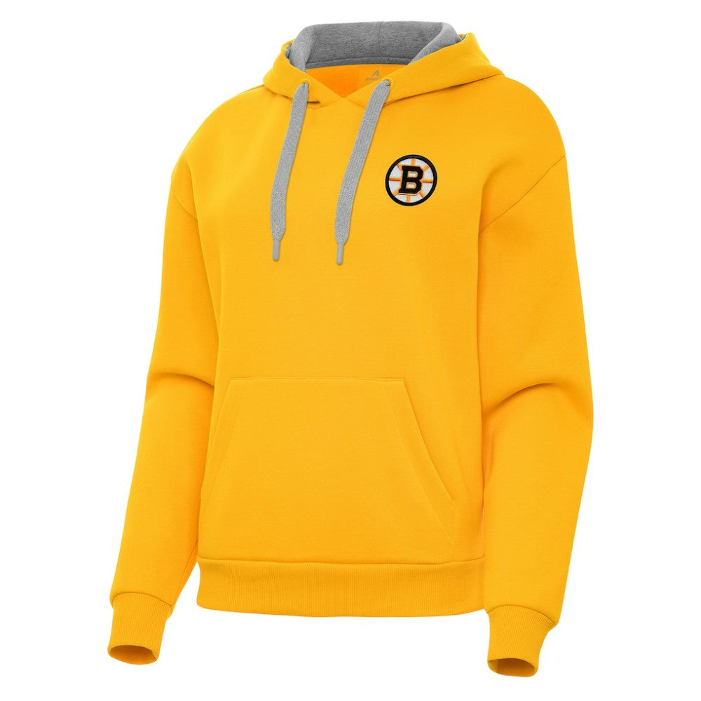Boston Bruins Antigua Women's Victory Pullover Hoodie - Gold | NHL online