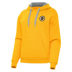 Boston Bruins Antigua Women's Victory Pullover Hoodie - Gold | NHL online