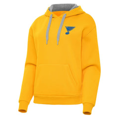St. Louis Blues Antigua Women's Victory Pullover Hoodie - Gold | NHL online