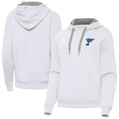 St. Louis Blues Antigua Women's Victory Pullover Hoodie - White | NHL near me