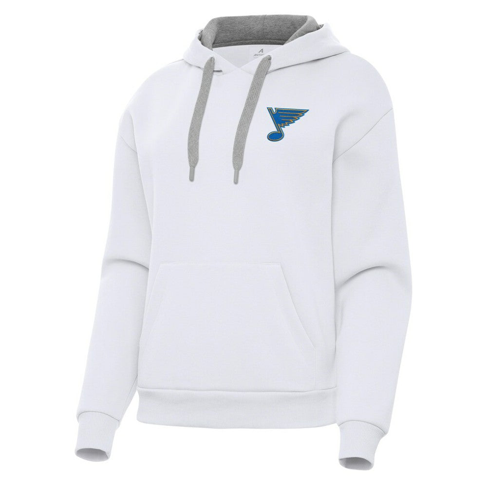 St. Louis Blues Antigua Women's Victory Pullover Hoodie - White | NHL near me