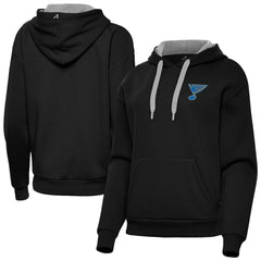 St. Louis Blues Antigua Women's Victory Pullover Hoodie - Black | NHL near me