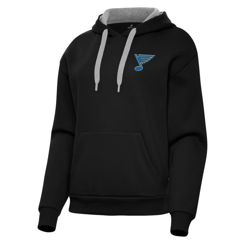 St. Louis Blues Antigua Women's Victory Pullover Hoodie - Black | NHL near me