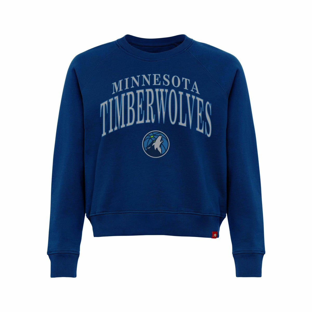 Minnesota Timberwolves Sportiqe Women's Genuine Issue Collection Ashlyn Cropped Sweatshirt Navy