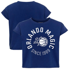 Orlando Magic Sportiqe Women's Cropped Genuine Issue Collection Alana T-Shirt Blue