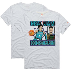 LaMelo Ball Charlotte Hornets Homage Unisex NBA Jam Tri-Blend T-Shirt White