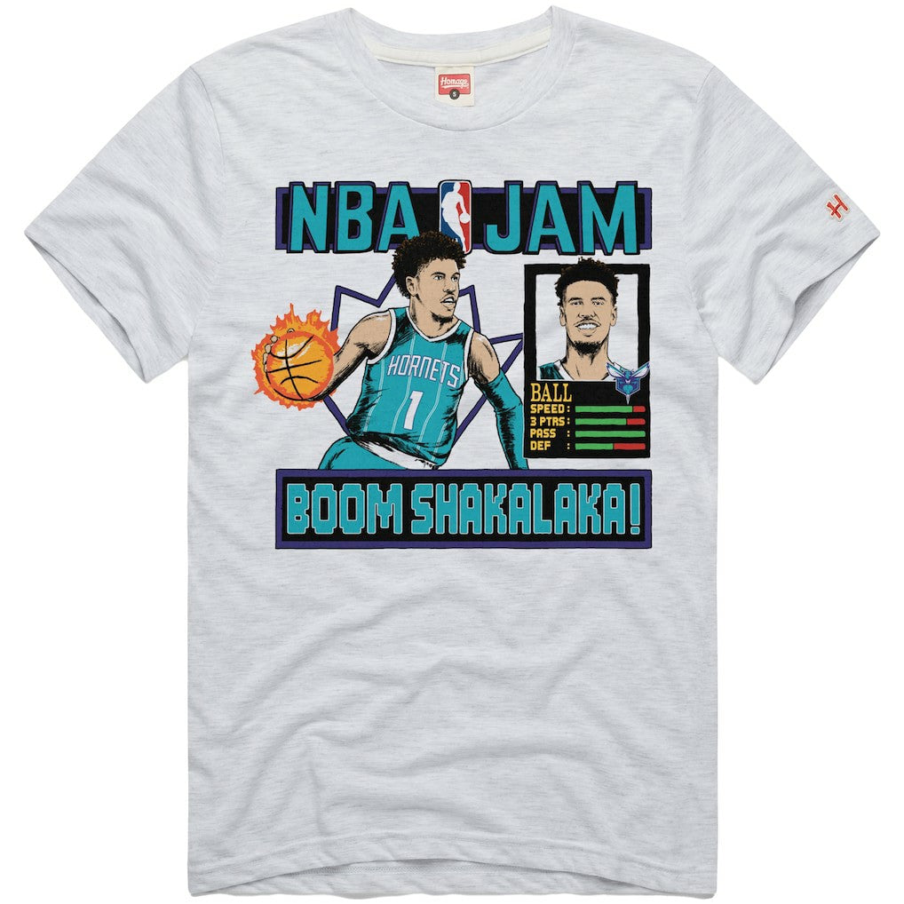 LaMelo Ball Charlotte Hornets Homage Unisex NBA Jam Tri-Blend T-Shirt White