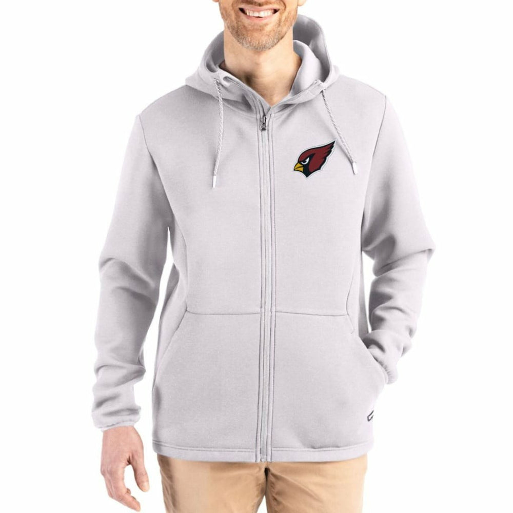 Arizona Cardinals Cutter & Buck Roam Epic Comfort Recycled Full-Zip Hoodie Jacket - Gray - NFL